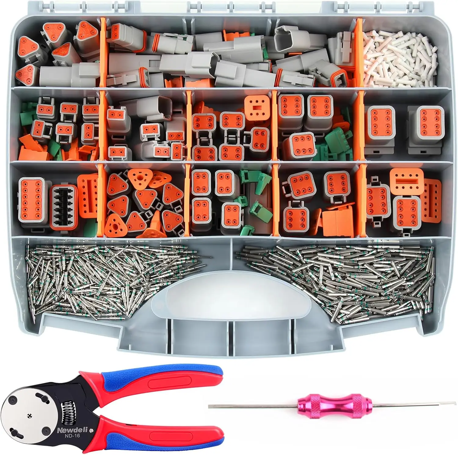 Комплект разъемов Deutsch из 338 предметов с инструментами для обжима и снятия для автомобильного и промышленного использования
Комплект разъемов Deutsch из 338 предметов с инструментами для обжима и снятия для автомобильного и промышленного использования