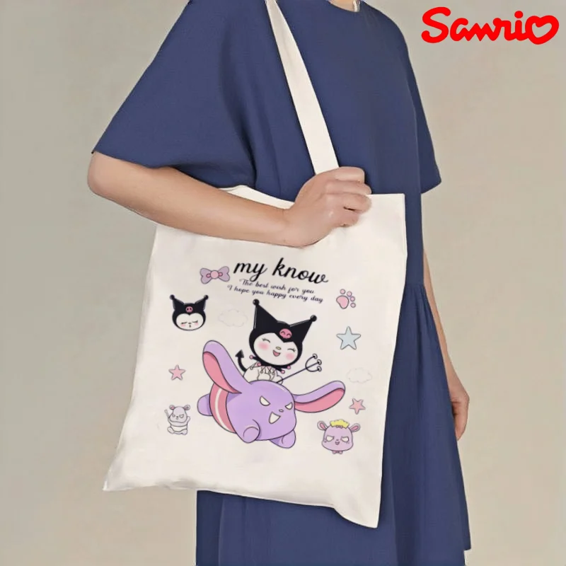 1pc Sanrio Kuromi Canvas Tote Bag, Cute Print Casual Shoulder Bag, Eco-friendly Reusable Handbag
1pc Sanrio Kuromi Canvas Tote Bag, Cute Print Casual Shoulder Bag, Eco-friendly Reusable Handbag