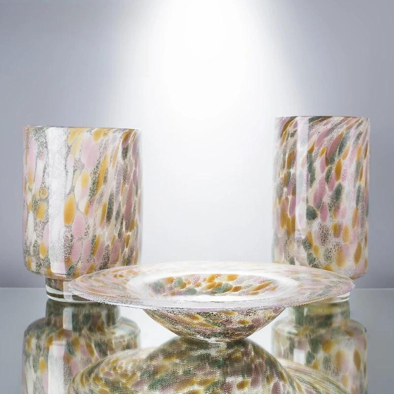 Glass vase creative colorful vase fruit plate set home ornament vase
Glass vase creative colorful vase fruit plate set home ornament vase