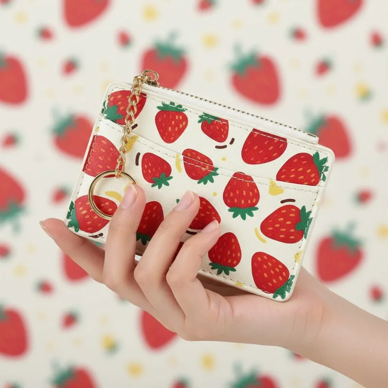 Strawberry Cartoon Student Coin Purse Women's Fashion Credit Card Holder Wallet Multiple Slots Large Capacity Wallet Case
Strawberry Cartoon Student Coin Purse Women's Fashion Credit Card Holder Wallet Multiple Slots Large Capacity Wallet Case