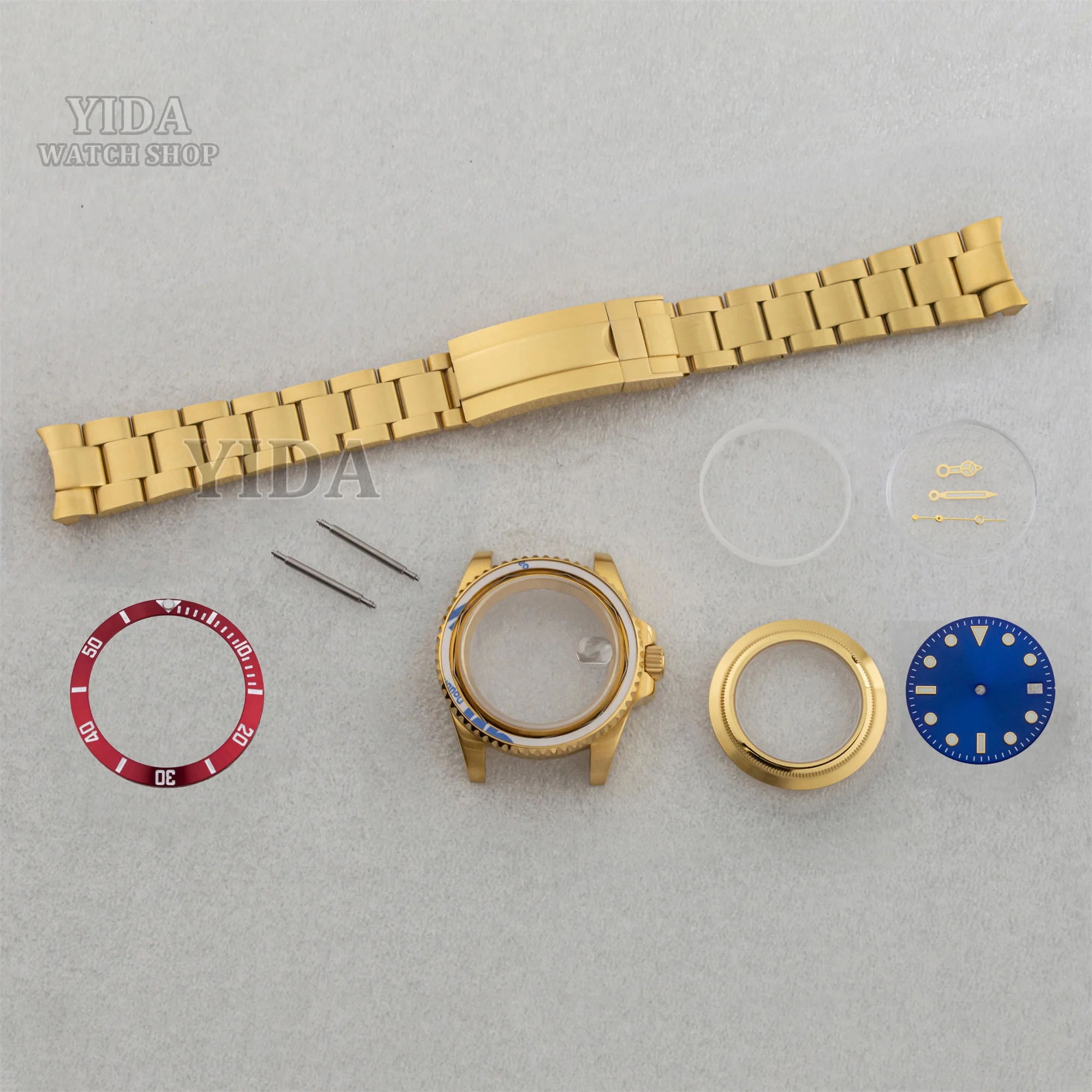 Gold Case NH35 SUB GMT 40MM WatchCase Ceramic Bezel Bracelet Glass Back Sapphire Glass 28.5mm Dial for NH36 Movement Wristwatch
Gold Case NH35 SUB GMT 40MM WatchCase Ceramic Bezel Bracelet Glass Back Sapphire Glass 28.5mm Dial for NH36 Movement Wristwatch