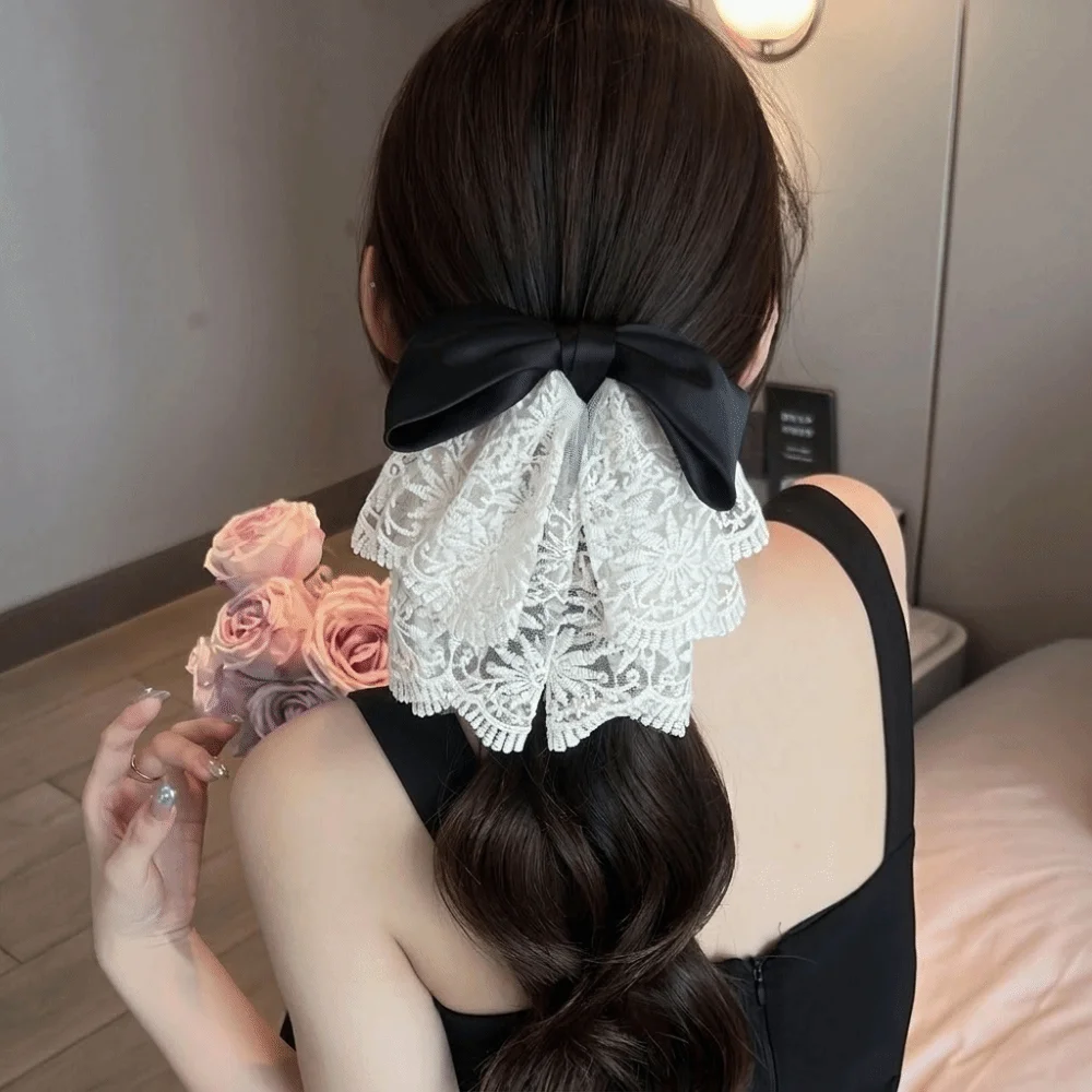 Vintage Bow Ponytail Hair Grip Sweet Women's Daily French Lace Hair Clip Retro Wedding Party French Lace Hair Clips Headwear
Vintage Bow Ponytail Hair Grip Sweet Women's Daily French Lace Hair Clip Retro Wedding Party French Lace Hair Clips Headwear