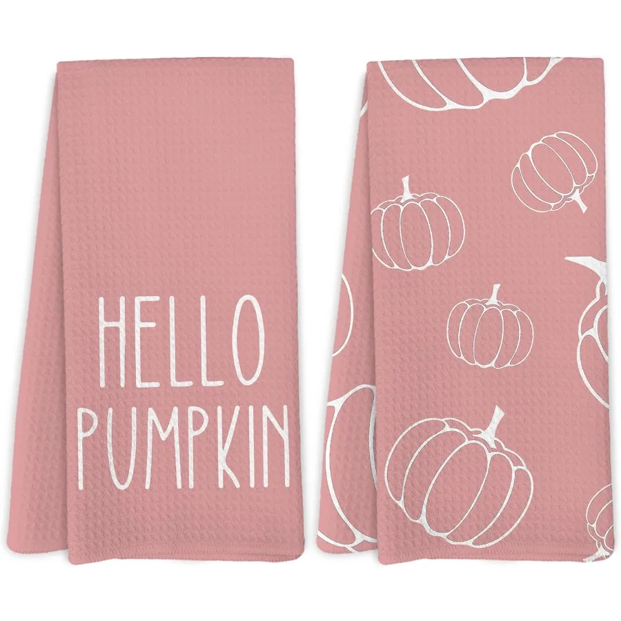 Набор кухонных полотенец Hello Pumpkin из 2-х осенних полотенец для рук Чайные полотенца для декора ванной комнаты Осенний урожай Кухонные полотенца Розовая тыква 
Набор кухонных полотенец Hello Pumpkin из 2-х осенних полотенец для рук Чайные полотенца для декора ванной комнаты Осенний урожай Кухонные полотенца Розовая тыква