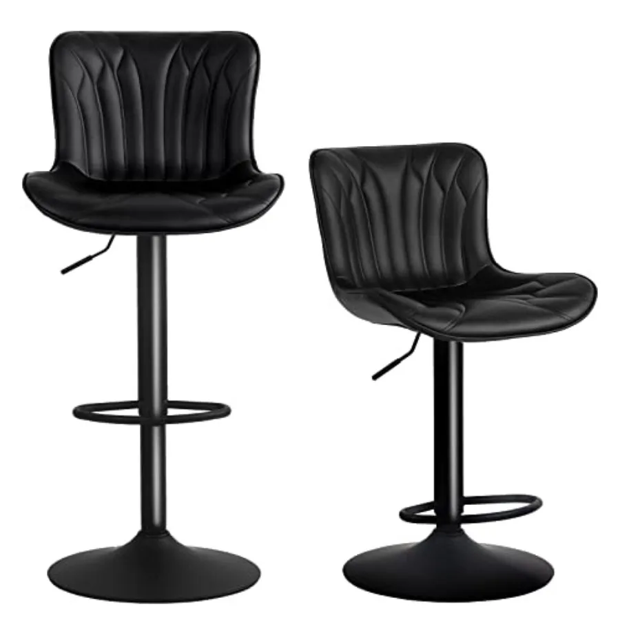 Bar Stools Set of 2 Black Barstools Adjustable Counter Height Stools 24 inch Swivel Modern Bar Stool with Back for Kitchen Isla
Bar Stools Set of 2 Black Barstools Adjustable Counter Height Stools 24 inch Swivel Modern Bar Stool with Back for Kitchen Isla