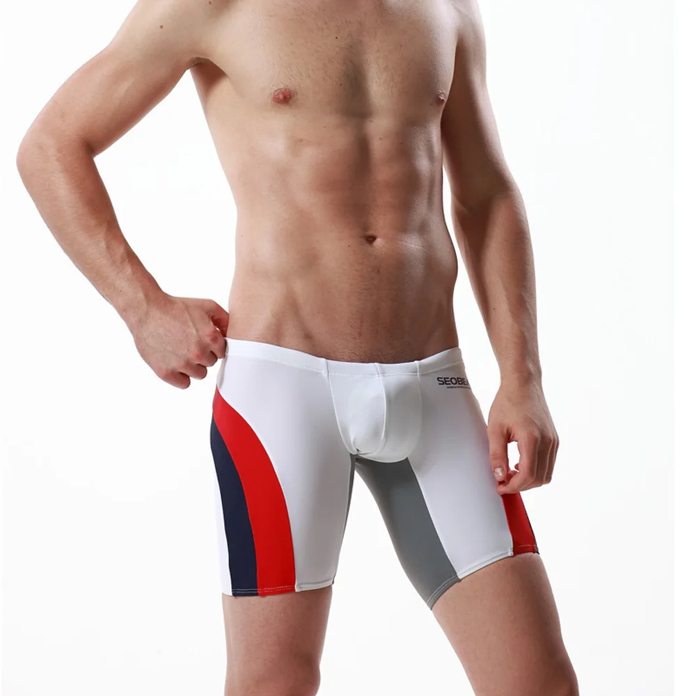 New Fashion Men's Low Waist Long Boxer Shorts Hot Spring Pants Men's Bathing Suit Swimming Shorts Wholesale
New Fashion Men's Low Waist Long Boxer Shorts Hot Spring Pants Men's Bathing Suit Swimming Shorts Wholesale