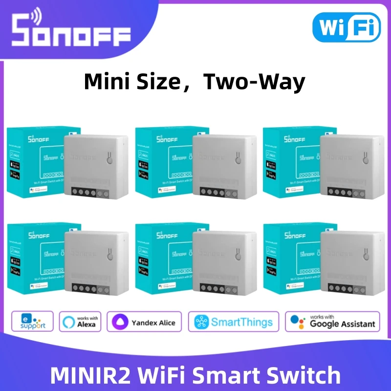 SONOFF MINI R2 Wi-Fi DIY умный переключатель с поддержкой двустороннего управления, голосовое управление, совместимое с Alexa Google Home SmartThings Alice
SONOFF MINI R2 Wi-Fi DIY умный переключатель с поддержкой двустороннего управления, голосовое управление, совместимое с Alexa Google Home SmartThings Alice