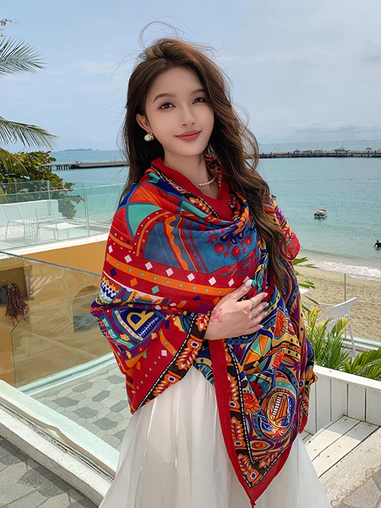 Women Chiffon Hijab Bikini Cover Up Silk Scarf Vintage Print Boho Female Bandana Scarve Sarong Beach Holiday Wrap Shawl Bufanda
Women Chiffon Hijab Bikini Cover Up Silk Scarf Vintage Print Boho Female Bandana Scarve Sarong Beach Holiday Wrap Shawl Bufanda