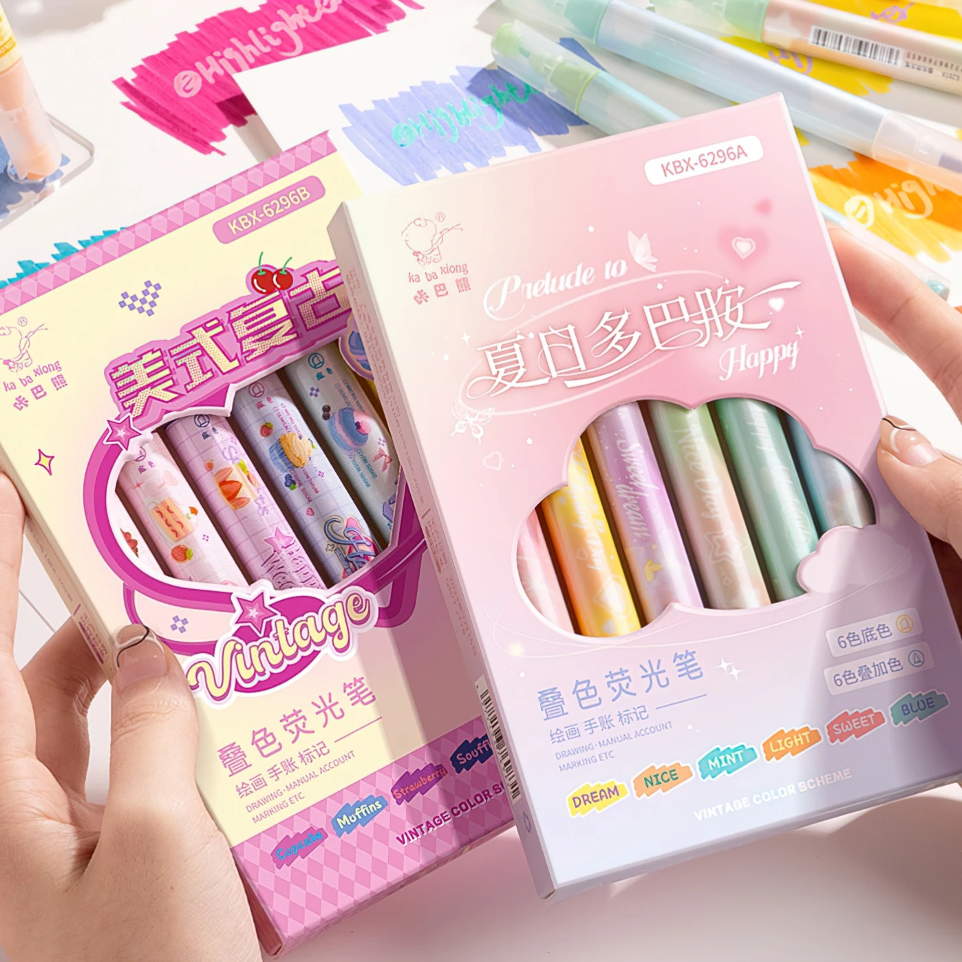 6pcs Vintage Color Scheme Highlighter Pen Set Laying Colors Fluorescent Magic Art Marker Liner for Drawing Office School A7769
6pcs Vintage Color Scheme Highlighter Pen Set Laying Colors Fluorescent Magic Art Marker Liner for Drawing Office School A7769