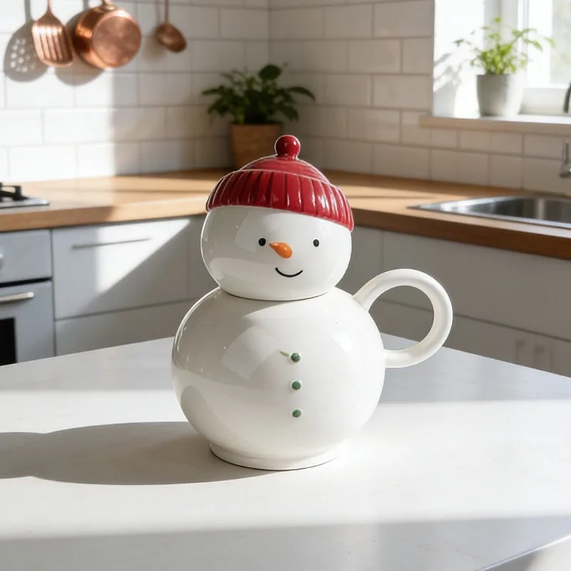 1PC Snowman Ceramic Soy Sauce Bottle Vinegar Pot Special Household Kitchen Supplies Seasoning Guide Pot with Lid
1PC Snowman Ceramic Soy Sauce Bottle Vinegar Pot Special Household Kitchen Supplies Seasoning Guide Pot with Lid
