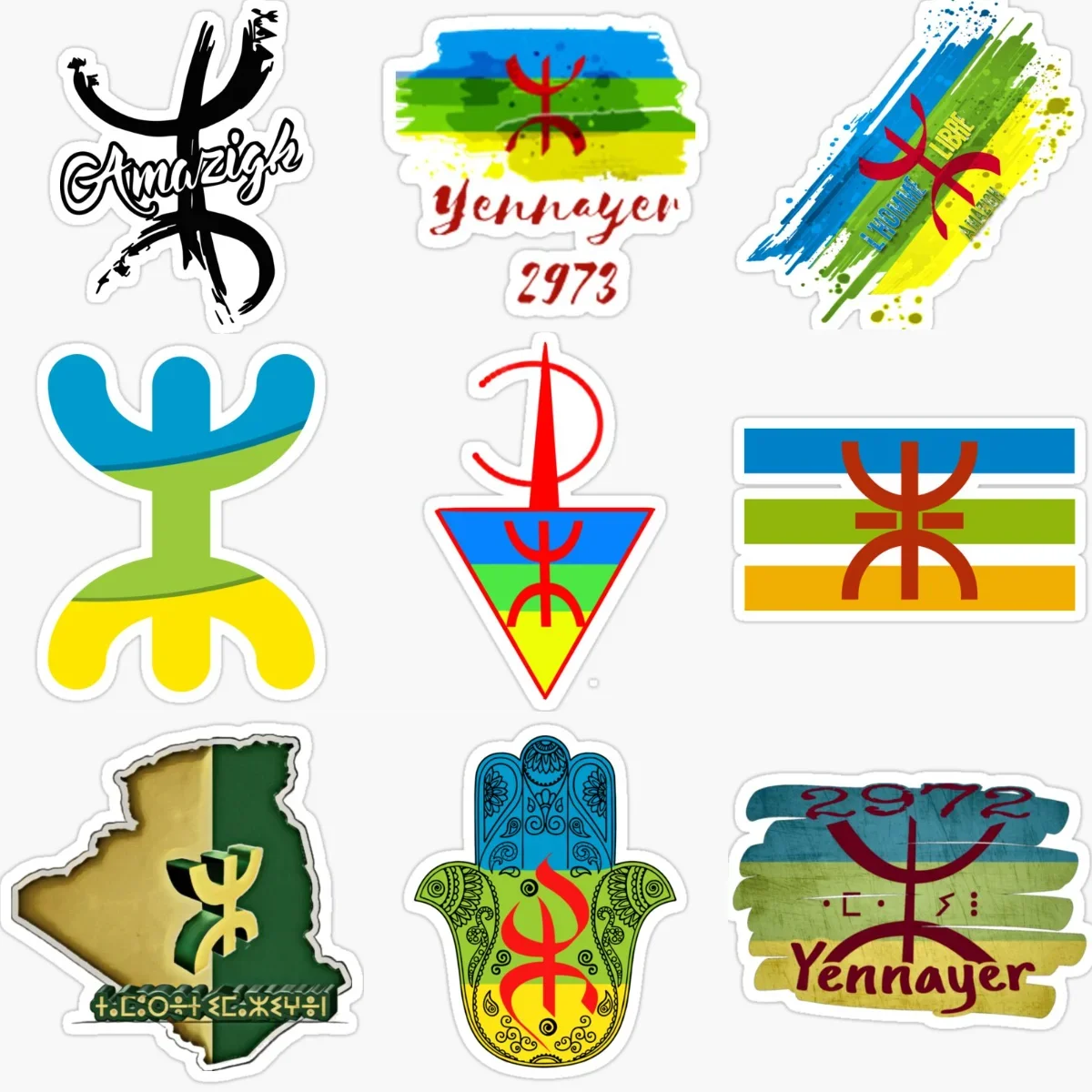 Amazigh Berbers Flag Symbol Emblem Creative Stickers for Car Van Helmet Window Fridge Wall Decoration Accessories
Amazigh Berbers Flag Symbol Emblem Creative Stickers for Car Van Helmet Window Fridge Wall Decoration Accessories