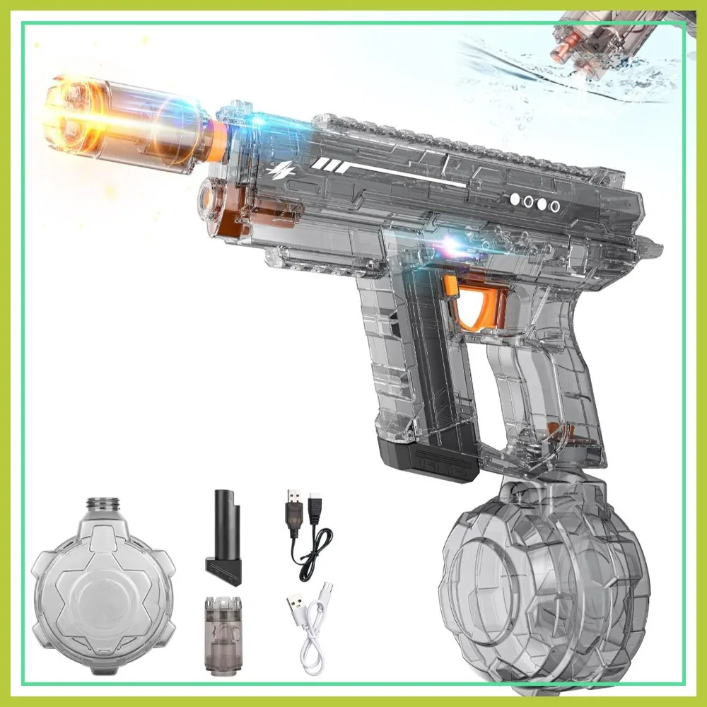 Auto Suction Electric Water Gun, 800CC, 26-32FT Range, Flashing Lights, Outdoor Pool Toy for Adults
Auto Suction Electric Water Gun, 800CC, 26-32FT Range, Flashing Lights, Outdoor Pool Toy for Adults