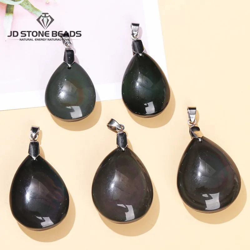 1 Pc Natural Rainbow Shiny Black Obsidian Drop Shape Pendant Energy Health Protection Charms For Jewelry Making Diy Necklace
1 Pc Natural Rainbow Shiny Black Obsidian Drop Shape Pendant Energy Health Protection Charms For Jewelry Making Diy Necklace
