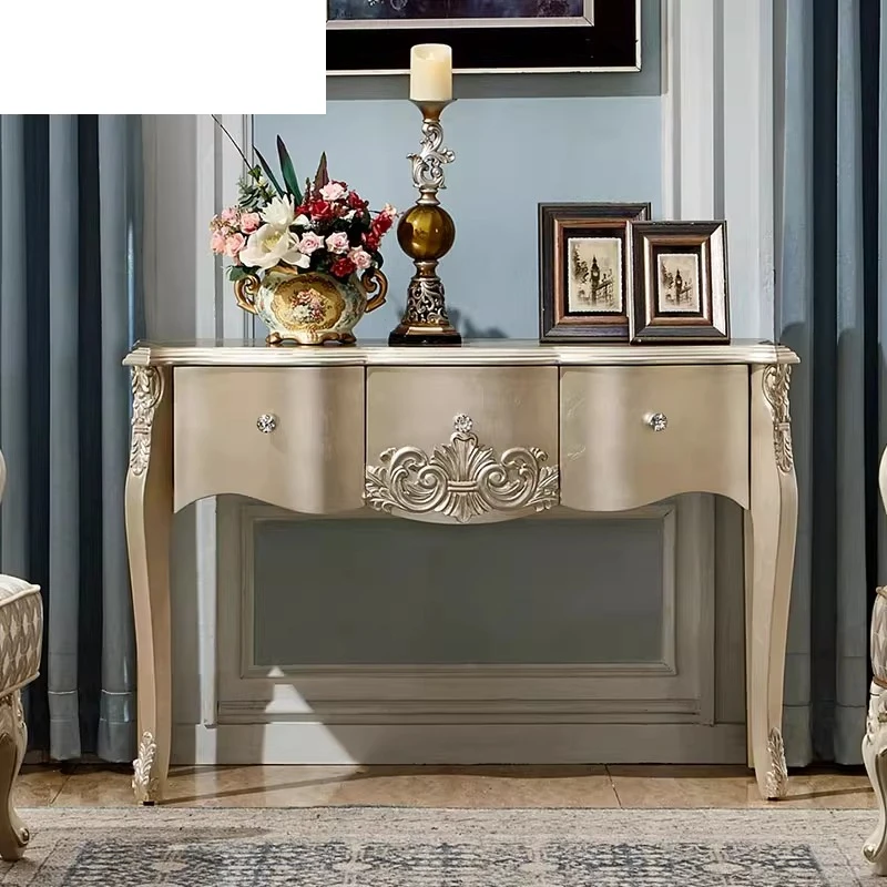 European-style entrance table American light luxury entrance cabinet French retro living room wall side cabinet
European-style entrance table American light luxury entrance cabinet French retro living room wall side cabinet