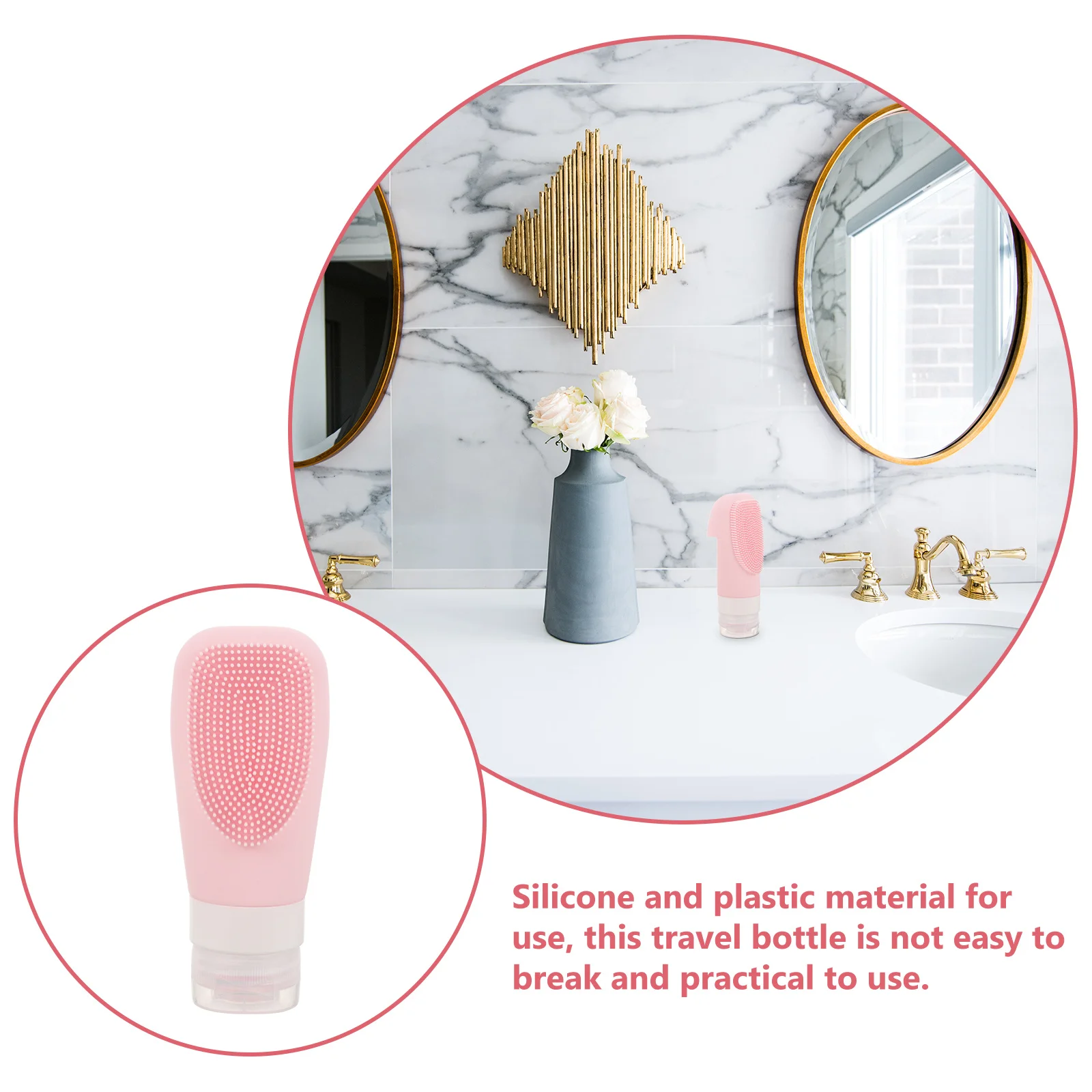 Portable Travel Bottles Lotion Container Size Liquid Containers Pink for Toiletries
Portable Travel Bottles Lotion Container Size Liquid Containers Pink for Toiletries