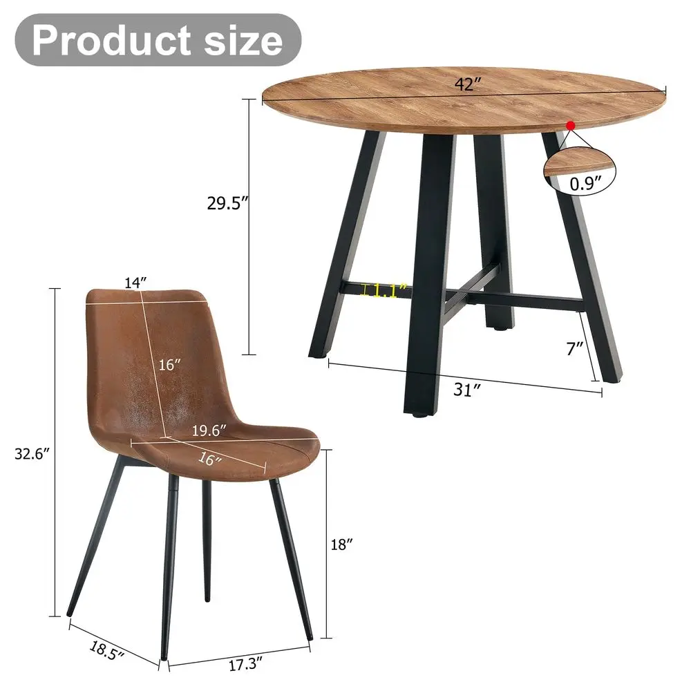 Dining Table Set for 4, Modern Kitchen Dining Table Chairs Set for 4,42 Wood Dining Room Table Set amp Upholstered Brown PU Lea
Dining Table Set for 4, Modern Kitchen Dining Table Chairs Set for 4,42 Wood Dining Room Table Set amp Upholstered Brown PU Lea