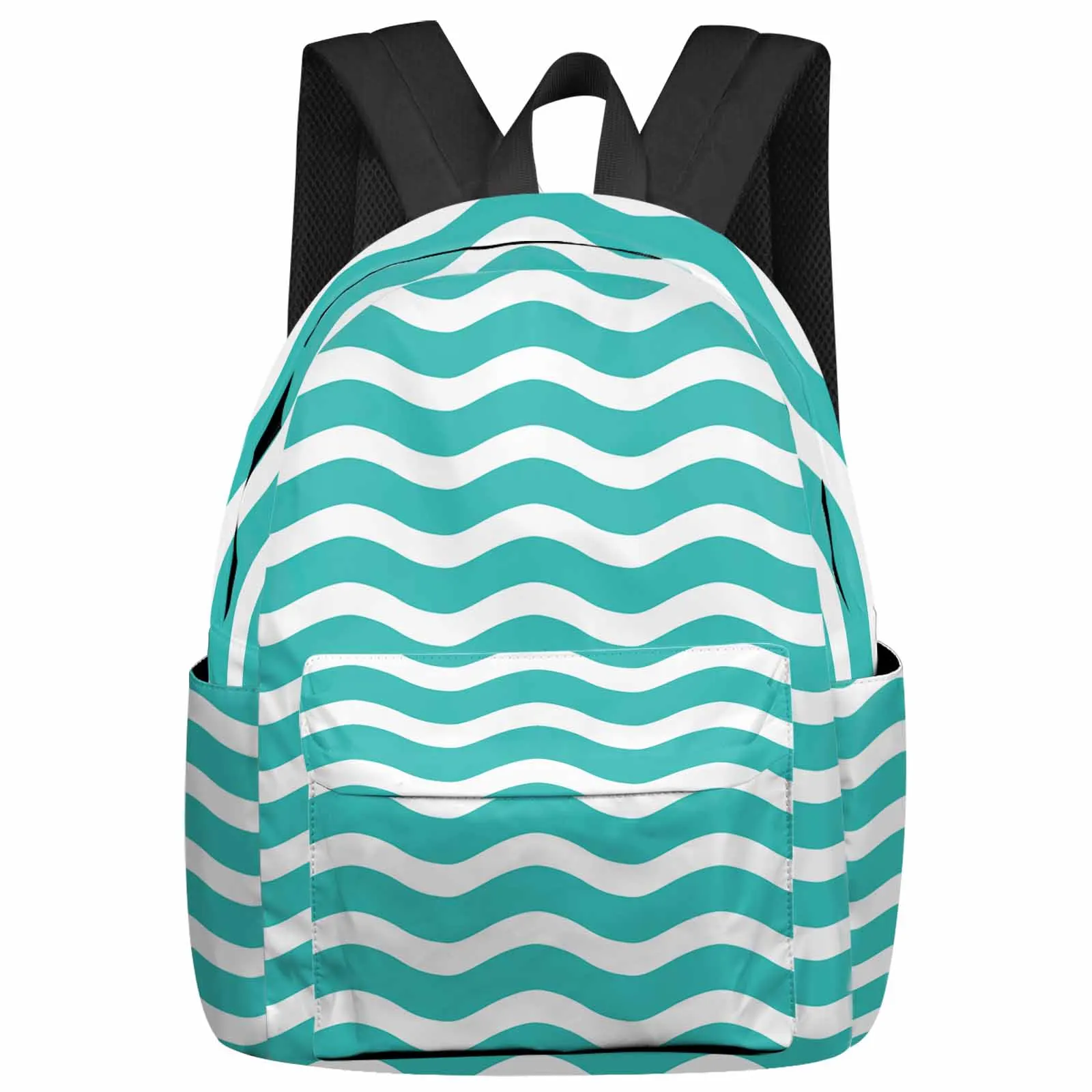 Cyan Water Ripple Striped Backpack School Bags for Teenagers Students Laptop Bag Women's Casual Travel Backpack
Cyan Water Ripple Striped Backpack School Bags for Teenagers Students Laptop Bag Women's Casual Travel Backpack