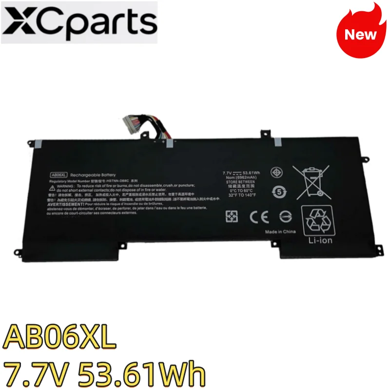 Новый аккумулятор для ноутбука 7,7 В, 53,61 Втч AB06XL для серии HP Envy 13-AD000 13-AD023TU 13-AD026TU HSTNN-DB8C 921438-855 921408-2C1
Новый аккумулятор для ноутбука 7,7 В, 53,61 Втч AB06XL для серии HP Envy 13-AD000 13-AD023TU 13-AD026TU HSTNN-DB8C 921438-855 921408-2C1