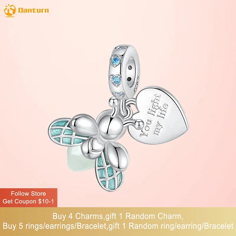 Danturn 925 Sterling Silver Beads Summer Night Firefly Dangle Charm fit Snake Chain Bracelets Fashion Women Jewelry Making
Danturn 925 Sterling Silver Beads Summer Night Firefly Dangle Charm fit Snake Chain Bracelets Fashion Women Jewelry Making