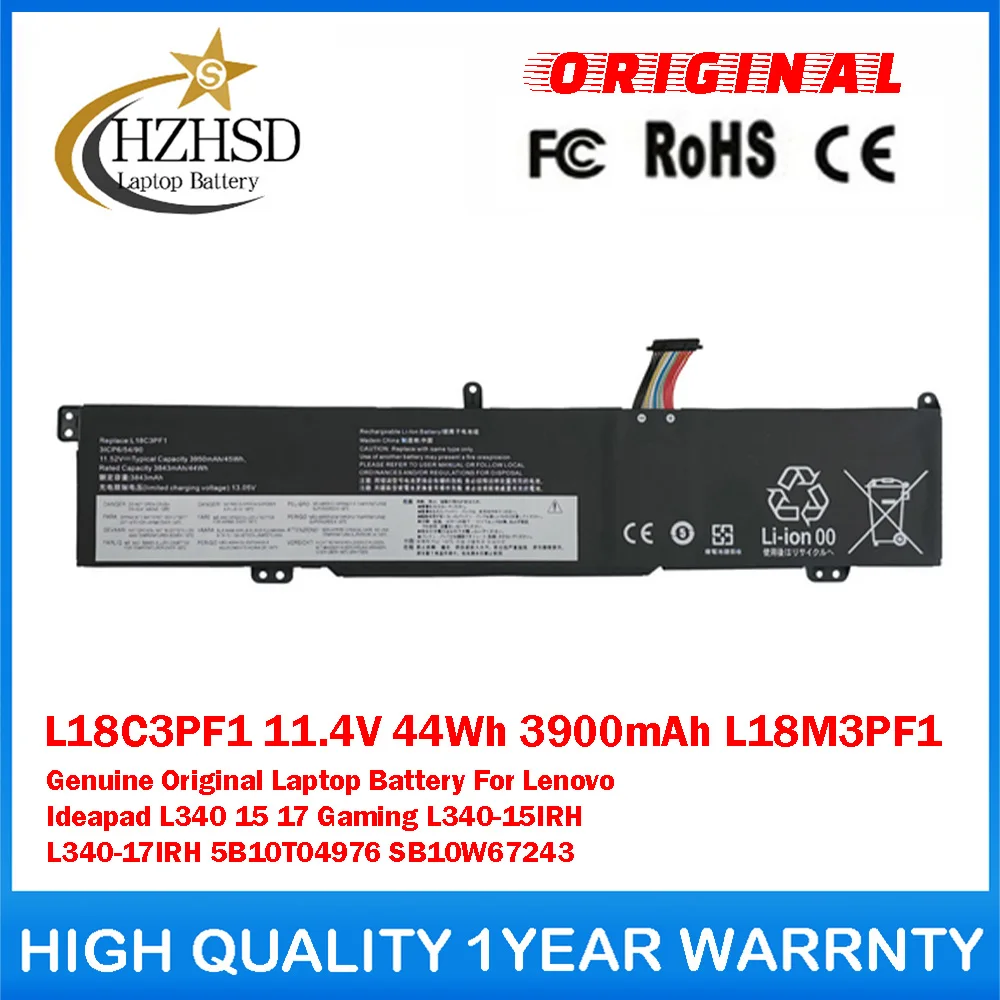 L18C3PF1 11.4V 44Wh 3900mAh L18M3PF1 Genuine Original Laptop Battery For Lenovo Ideapad L340 15 17 Gaming L340-15IRH L340-17IRH
L18C3PF1 11.4V 44Wh 3900mAh L18M3PF1 Genuine Original Laptop Battery For Lenovo Ideapad L340 15 17 Gaming L340-15IRH L340-17IRH
