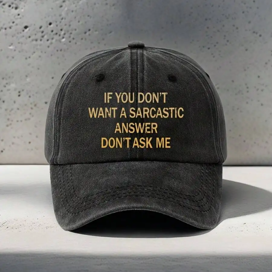 Vintage Unisex Baseball Cap With Sarcastic Quote Print Adjustable Size
Vintage Unisex Baseball Cap With Sarcastic Quote Print Adjustable Size