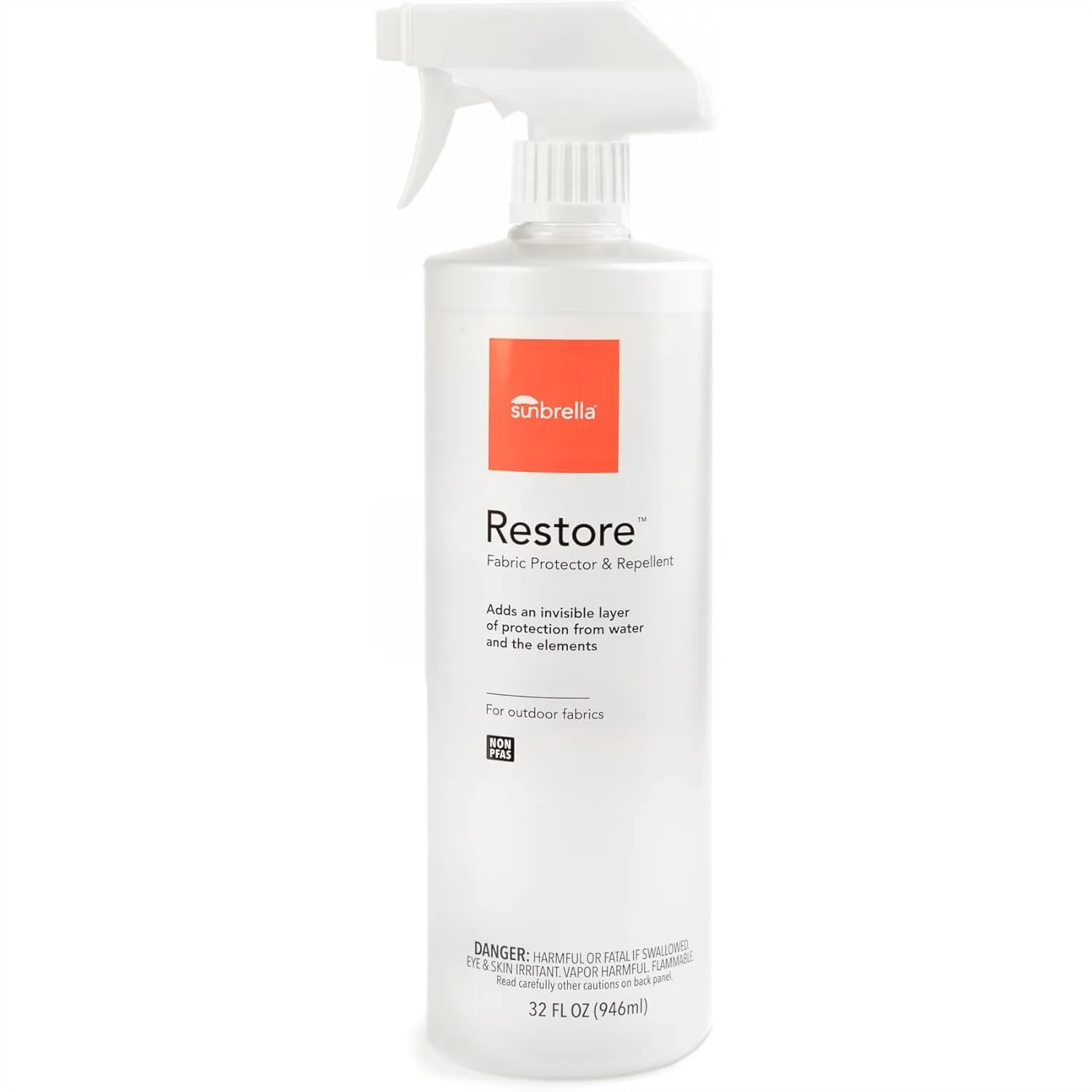 Sunbrella Restore Fabric Protector | Water-Repellent Spray for Outdoor Fabrics | Easy Use, Non-PFAS | 32 fl oz
Sunbrella Restore Fabric Protector | Water-Repellent Spray for Outdoor Fabrics | Easy Use, Non-PFAS | 32 fl oz