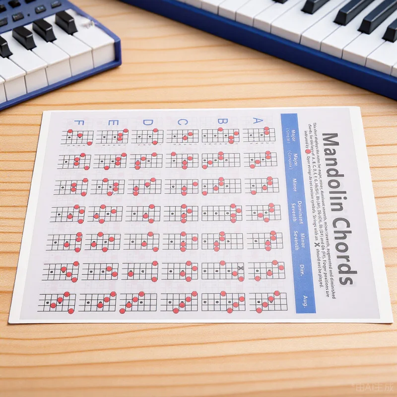 1pc Mandolin Chord Chart Coated Paper Practical Diagram For Beginners Portable Fretboard Notes Reference Instrument Accessory
1pc Mandolin Chord Chart Coated Paper Practical Diagram For Beginners Portable Fretboard Notes Reference Instrument Accessory