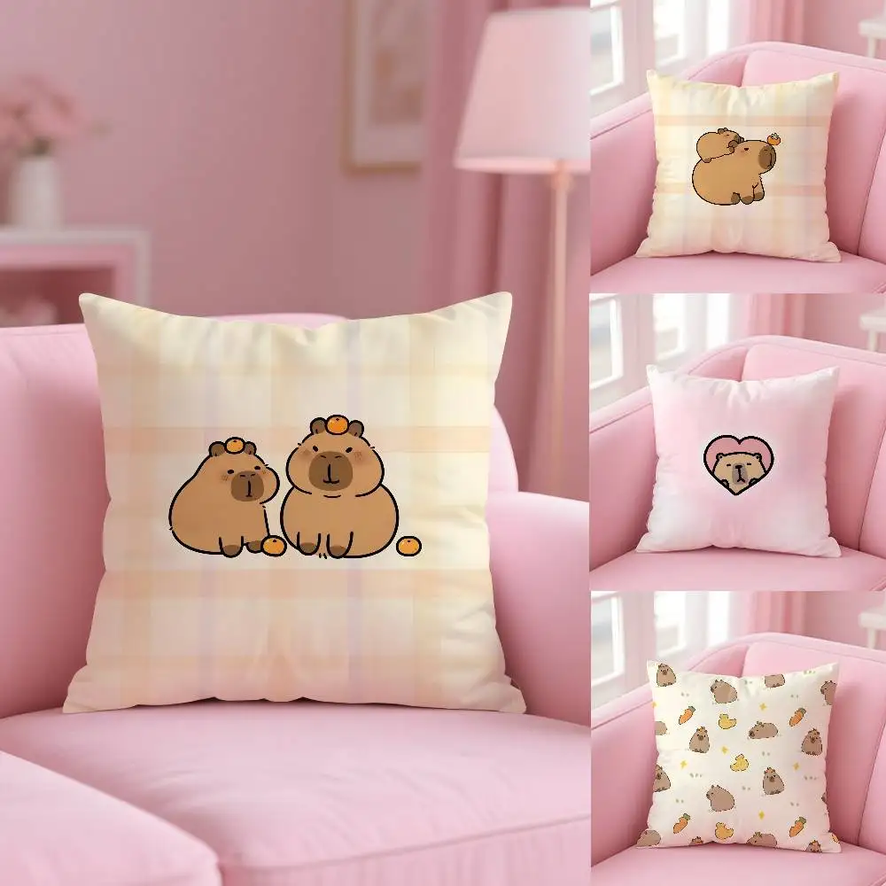 Kwaii Cartoon C-Capybara Anime Pillow Case Anti-dustmite Pillowcase Invisible zipper silky short plush Sofa cushion cover
Kwaii Cartoon C-Capybara Anime Pillow Case Anti-dustmite Pillowcase Invisible zipper silky short plush Sofa cushion cover
