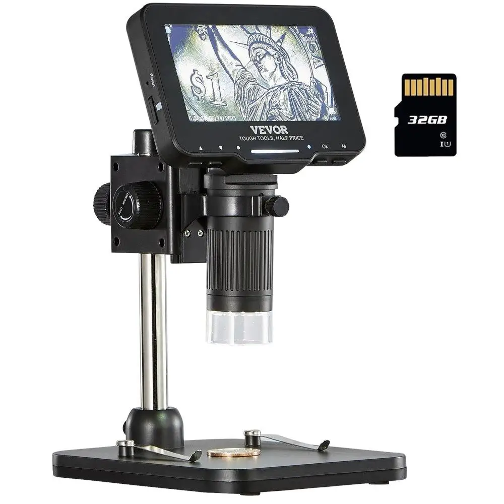 Digital Microscope 43 Inch IPS Screen 50X1000X Magnification 1080P Photo Video Coin Microscope Electronic with 8 Lights and
Digital Microscope 43 Inch IPS Screen 50X1000X Magnification 1080P Photo Video Coin Microscope Electronic with 8 Lights and