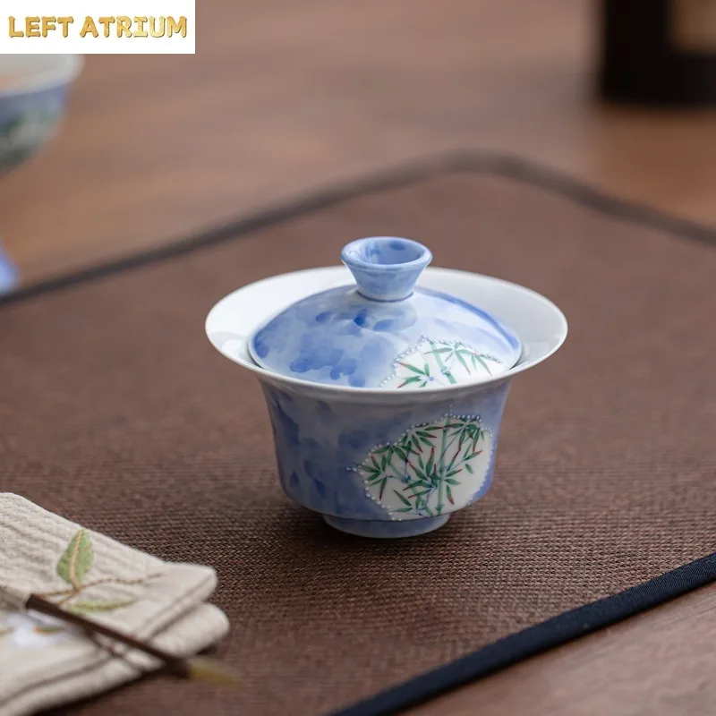 Hand Painted Underglaze Color Green Bamboo Ceramic Teapot Kung Fu Tea Set High Grade Home Tea Bowl
Hand Painted Underglaze Color Green Bamboo Ceramic Teapot Kung Fu Tea Set High Grade Home Tea Bowl