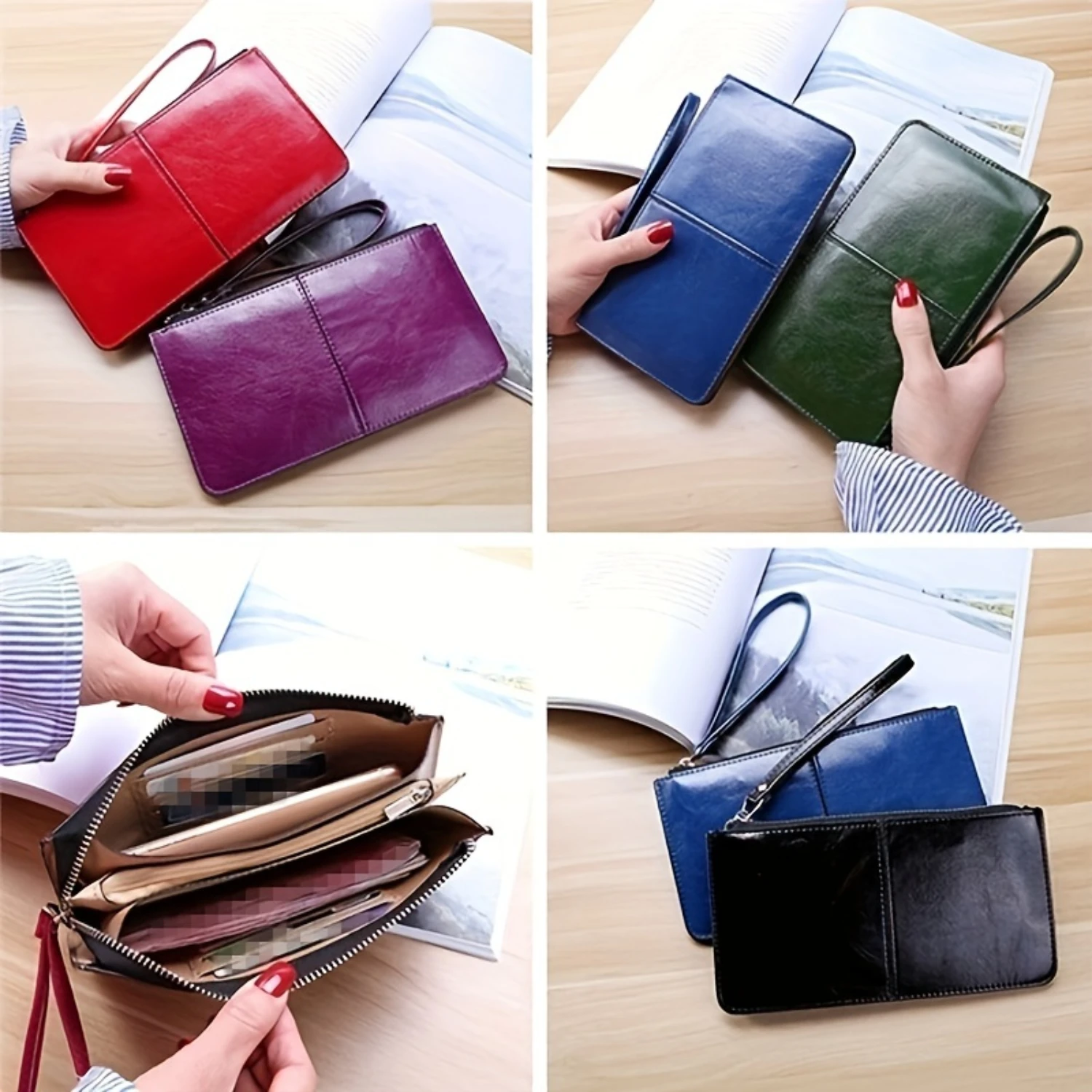 Minimalist Large Capacity Wallet, Simple PU Leather Card Holder, Casual Long Clutch Purse & Wristlet
Minimalist Large Capacity Wallet, Simple PU Leather Card Holder, Casual Long Clutch Purse & Wristlet