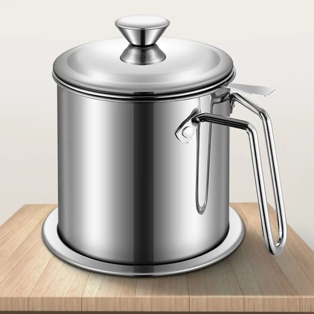 Large Capacity Oil Filtering Pot BPA-Free Anti-Leakage Grease Container Dust-Proof Cover Reusable Stainless Steel Strainer
Large Capacity Oil Filtering Pot BPA-Free Anti-Leakage Grease Container Dust-Proof Cover Reusable Stainless Steel Strainer