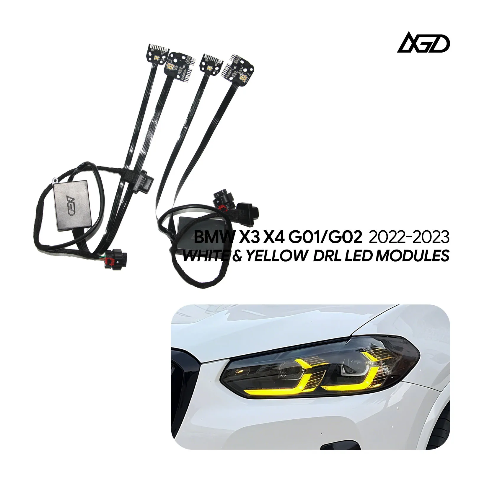 White&Yellow Angel Eyes LED Modules For 2022 2023 BMW G01 G02 LCI X3 X4 X3M X4M F97 F98 LED Fits LED Headlight EU Version
White&Yellow Angel Eyes LED Modules For 2022 2023 BMW G01 G02 LCI X3 X4 X3M X4M F97 F98 LED Fits LED Headlight EU Version
