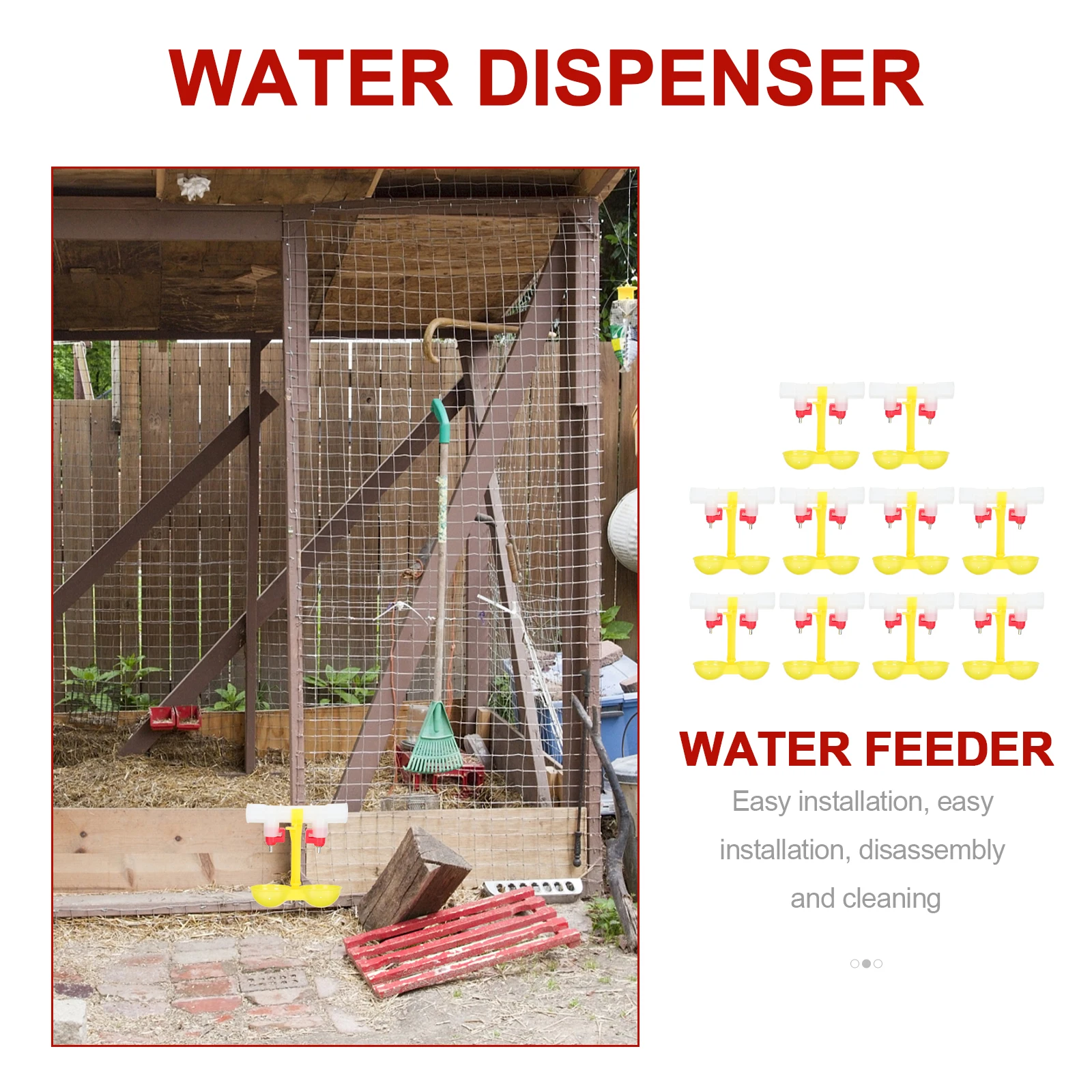 10pcs Chicken Duck Drinking Nipples Poultry Waterer Degree Long-lasting Easy Clean Removable for Quail Pigeons Parrots
10pcs Chicken Duck Drinking Nipples Poultry Waterer Degree Long-lasting Easy Clean Removable for Quail Pigeons Parrots