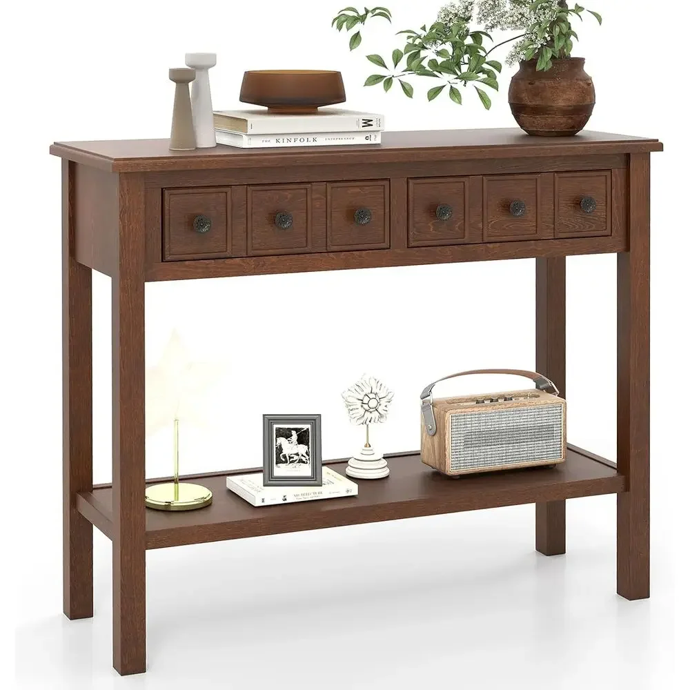 Narrow ole Table with 2 Ders, 38” Rustic Soa Table with Bottom Storage Shel & Emed Design, 2-Tier Vintage Entry Tables or Living
Narrow ole Table with 2 Ders, 38” Rustic Soa Table with Bottom Storage Shel & Emed Design, 2-Tier Vintage Entry Tables or Living