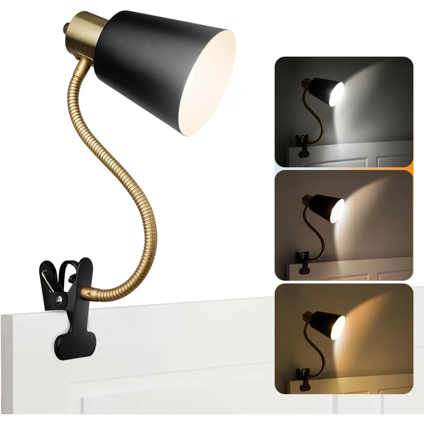 Desk Lamp With 360° Rotation Gooseneck Clip On Reading Light For Bedroom Office Home Lighting 3 Color Modes 9W LED
Desk Lamp With 360° Rotation Gooseneck Clip On Reading Light For Bedroom Office Home Lighting 3 Color Modes 9W LED
