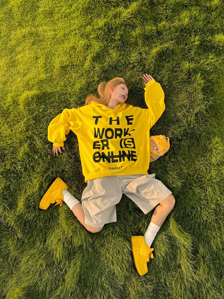 Hiphop Street Sle Men's Lemon Yellow Hoodie High nce Sensation Autumn Outerwear Cleanfit Hooded Clothes
Hiphop Street Sle Men's Lemon Yellow Hoodie High nce Sensation Autumn Outerwear Cleanfit Hooded Clothes