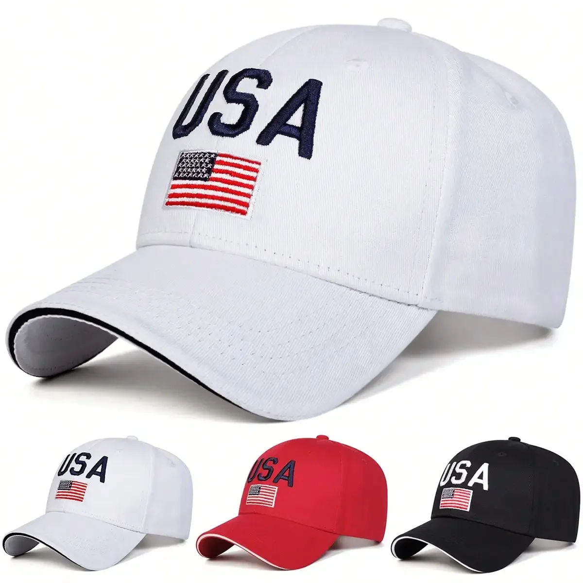 2026 Independence Day, the perfect gift,1Piece Men USA US Flag Embroidered Baseball Cap Outdoor Adjustable Sunscreen Leisure Hat Spring Autumn Travel Tourism Beach Vacation
2026 Independence Day, the perfect gift,1Piece Men USA US Flag Embroidered Baseball Cap Outdoor Adjustable Sunscreen Leisure Hat Spring Autumn Travel Tourism Beach Vacation