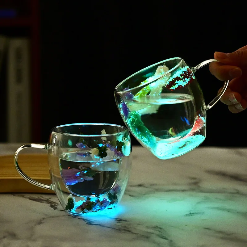 New Creative Luminous Double-Layer Good-looking Household Thermal Shielded Coffee Cup Milk Cup Good-looking Transparent Glass
New Creative Luminous Double-Layer Good-looking Household Thermal Shielded Coffee Cup Milk Cup Good-looking Transparent Glass
