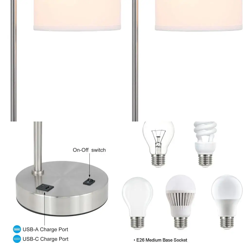 Современная настольная лампа из матового никеля с тканевым абажуром, USB-портом, идеально подходит для спальни, гостиной и офиса — XB-TL1230-BN
Современная настольная лампа из матового никеля с тканевым абажуром, USB-портом, идеально подходит для спальни, гостиной и офиса — XB-TL1230-BN