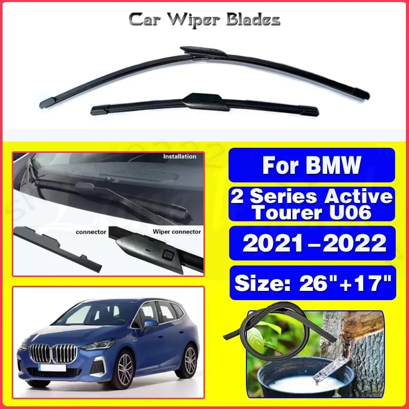 For BMW 2 Series Active Tourer U06 2021 2022 Wiper Blade Glasses Window Windshield Windscreen Car Cleaning Accessories 26"+17"
For BMW 2 Series Active Tourer U06 2021 2022 Wiper Blade Glasses Window Windshield Windscreen Car Cleaning Accessories 26"+17"