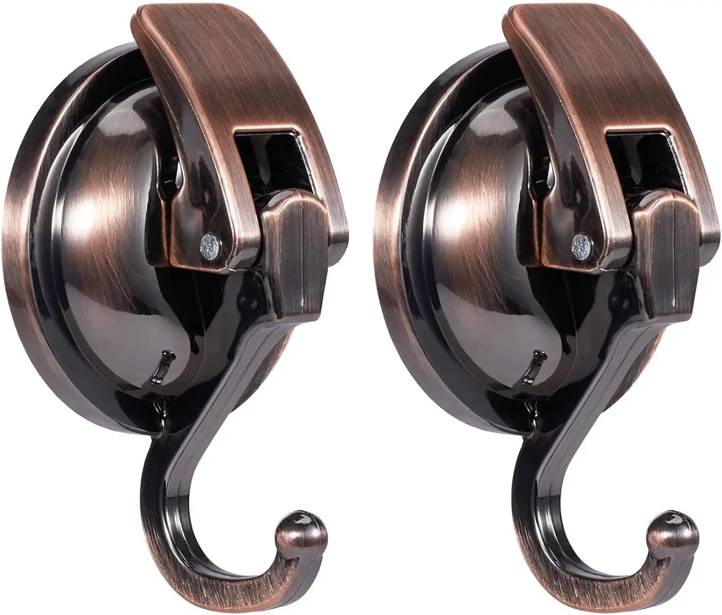 Suction Cup Hooks - No Drilling, Heavy Duty 15 lbs, for Shower Kitchen Glass Tile - 2 Pack Red Bronze
Suction Cup Hooks - No Drilling, Heavy Duty 15 lbs, for Shower Kitchen Glass Tile - 2 Pack Red Bronze