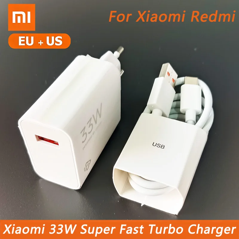 Оригинальное зарядное устройство Xiaomi 33W с адаптером EU/US, быстрая зарядка Turbo для Mi 12 5G, 11 Ultra, Redmi A2+, Note 13R, 12R, Poco X5, X4, M5S, C55, C50
Оригинальное зарядное устройство Xiaomi 33W с адаптером EU/US, быстрая зарядка Turbo для Mi 12 5G, 11 Ultra, Redmi A2+, Note 13R, 12R, Poco X5, X4, M5S, C55, C50