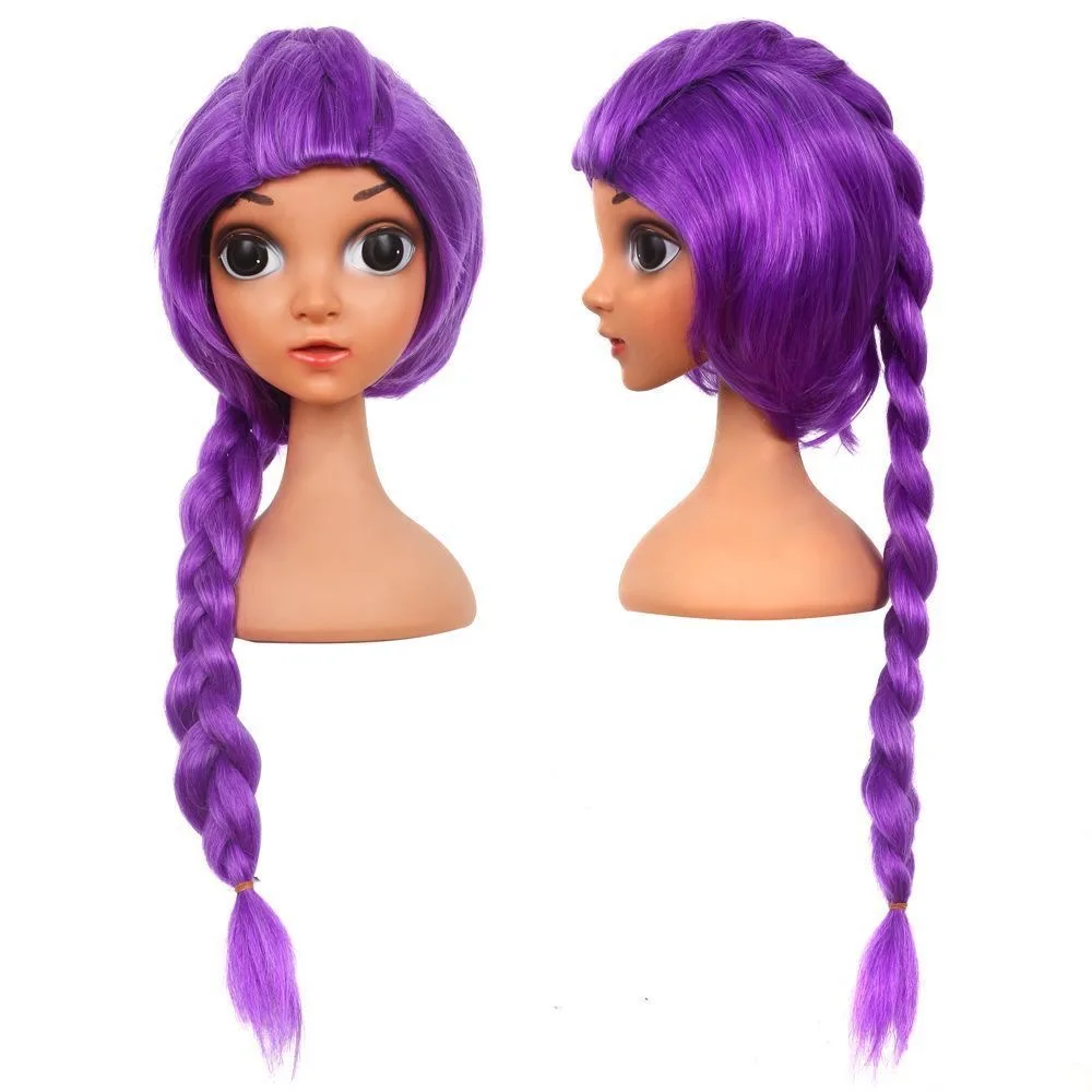 Purple cosplay wig, braided hair ends, suitable for parties, gatherings, birthdays, stages, children's wig
Purple cosplay wig, braided hair ends, suitable for parties, gatherings, birthdays, stages, children's wig