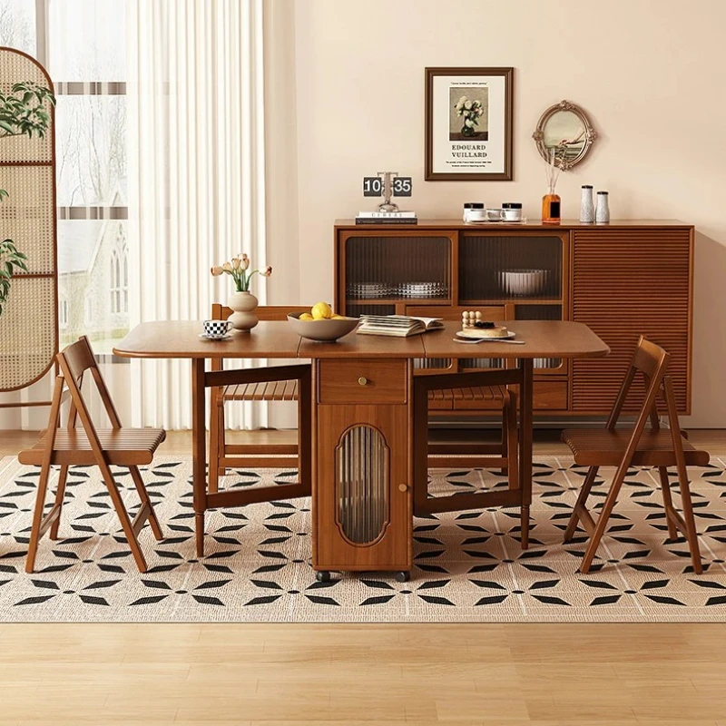 Q Solid Wood Folding Dining Table Small Apartment Home Retractable Storage Integrated Dining Table Vintage
Q Solid Wood Folding Dining Table Small Apartment Home Retractable Storage Integrated Dining Table Vintage