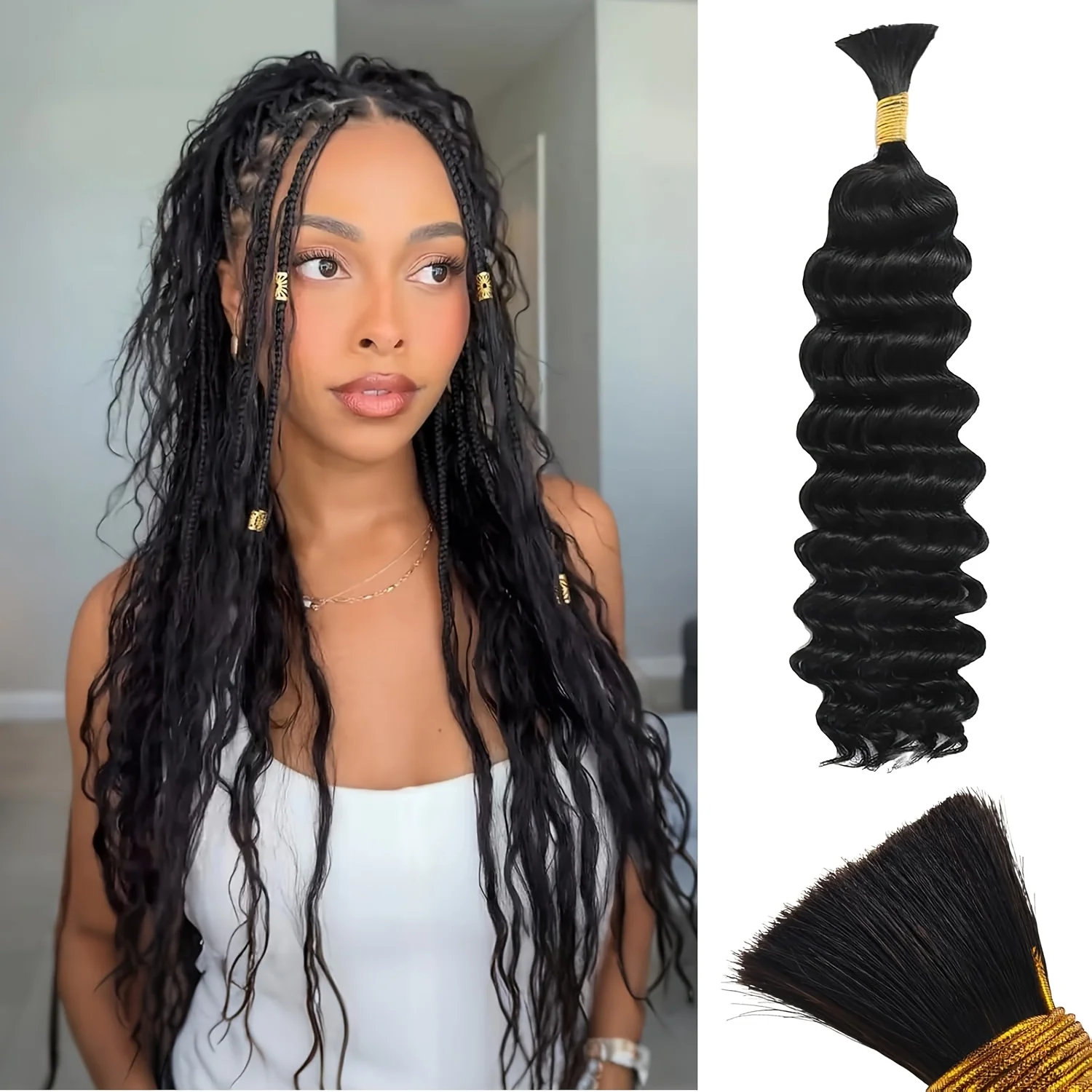 Natural Black Hair Bulk Deep Wave Human Hair Braiding Hair 100g No Weft 12A Grade Brazilian Virgin Hair Extensions Braids
Natural Black Hair Bulk Deep Wave Human Hair Braiding Hair 100g No Weft 12A Grade Brazilian Virgin Hair Extensions Braids