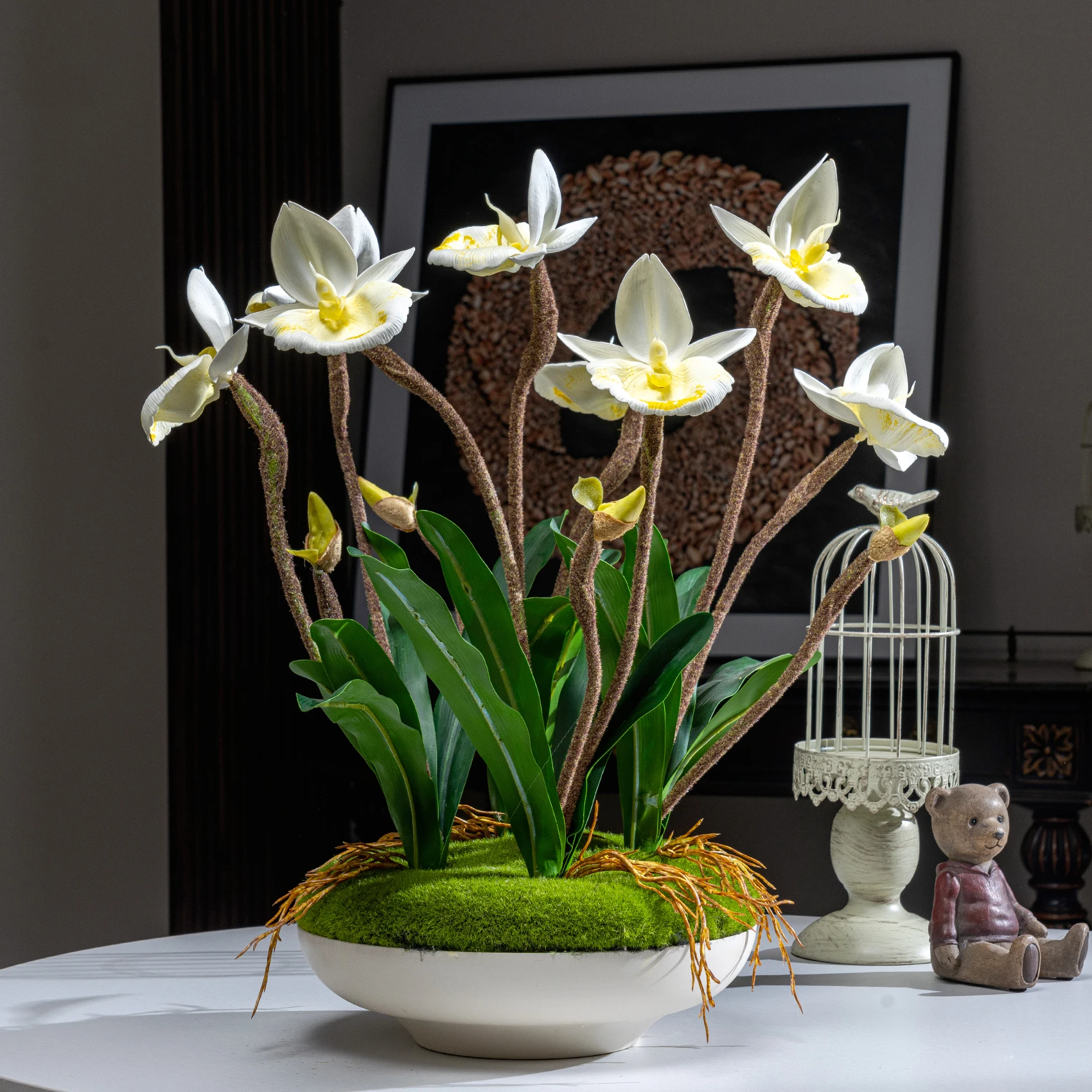 Angel Paphiopedilum Artificial Flower Arrangement Flower Decoration Ornaments Flower Arrangement Eid Mubark Decoration
Angel Paphiopedilum Artificial Flower Arrangement Flower Decoration Ornaments Flower Arrangement Eid Mubark Decoration