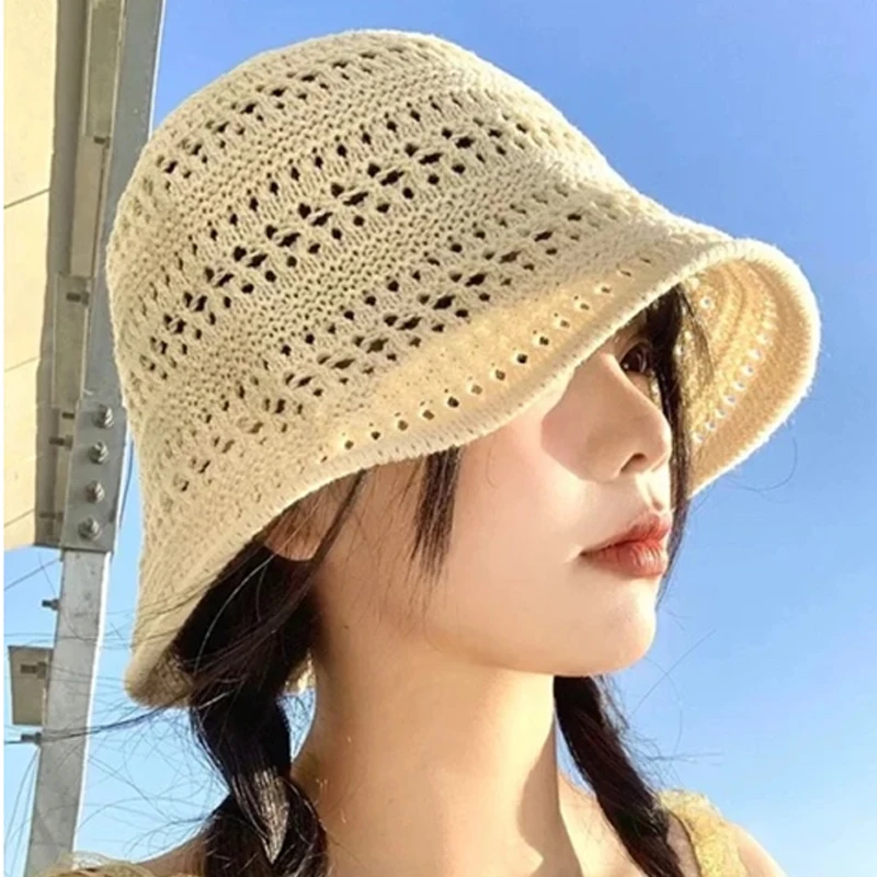 Women Bucket Hat Summer Hollow Out Thin Breathable Sun Hat Female Beach Panama Cap Fold Outdoor Casual Japanese Fishierman Cap
Women Bucket Hat Summer Hollow Out Thin Breathable Sun Hat Female Beach Panama Cap Fold Outdoor Casual Japanese Fishierman Cap