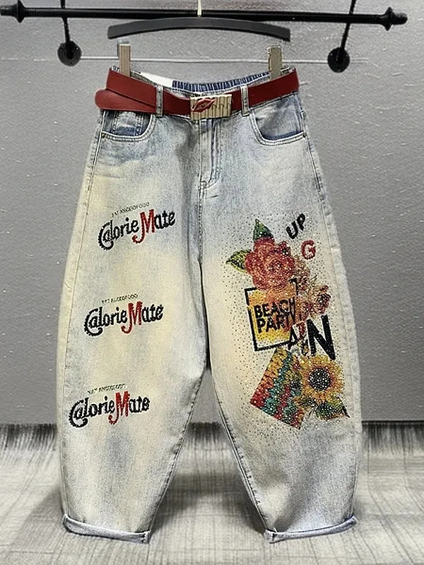 Spring 2026 New Style Casual Embroidered Washed Light Color Loose Elastic Waist Harlan Cuffed Pants Women's Jeans High Waist ...
Spring 2026 New Style Casual Embroidered Washed Light Color Loose Elastic Waist Harlan Cuffed Pants Women's Jeans High Waist ...