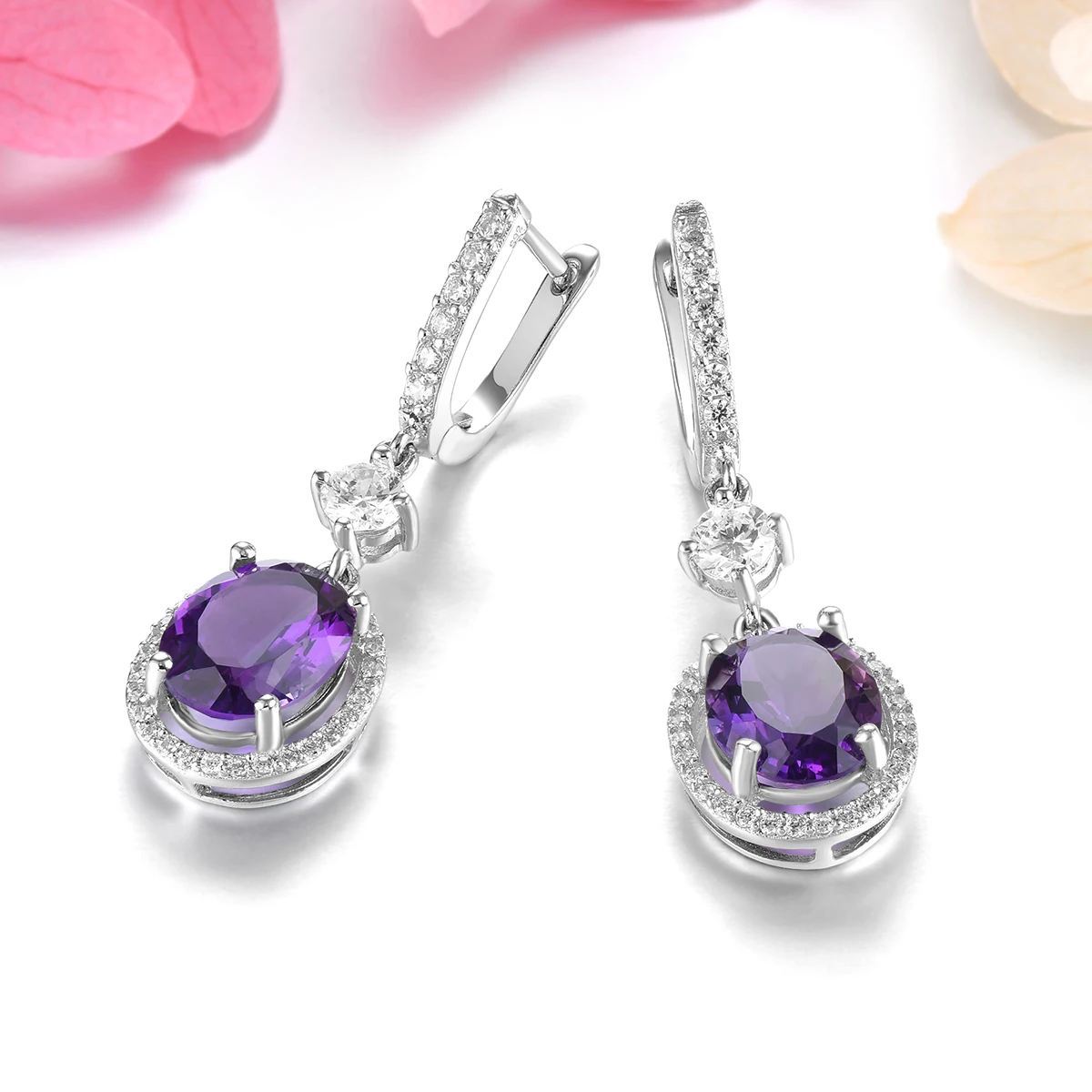 Natural Amethyst Silver Clip Earring 4.5 Carats Genuine Gemstone Classic Simple Design Women Birthstone Gifts
Natural Amethyst Silver Clip Earring 4.5 Carats Genuine Gemstone Classic Simple Design Women Birthstone Gifts
