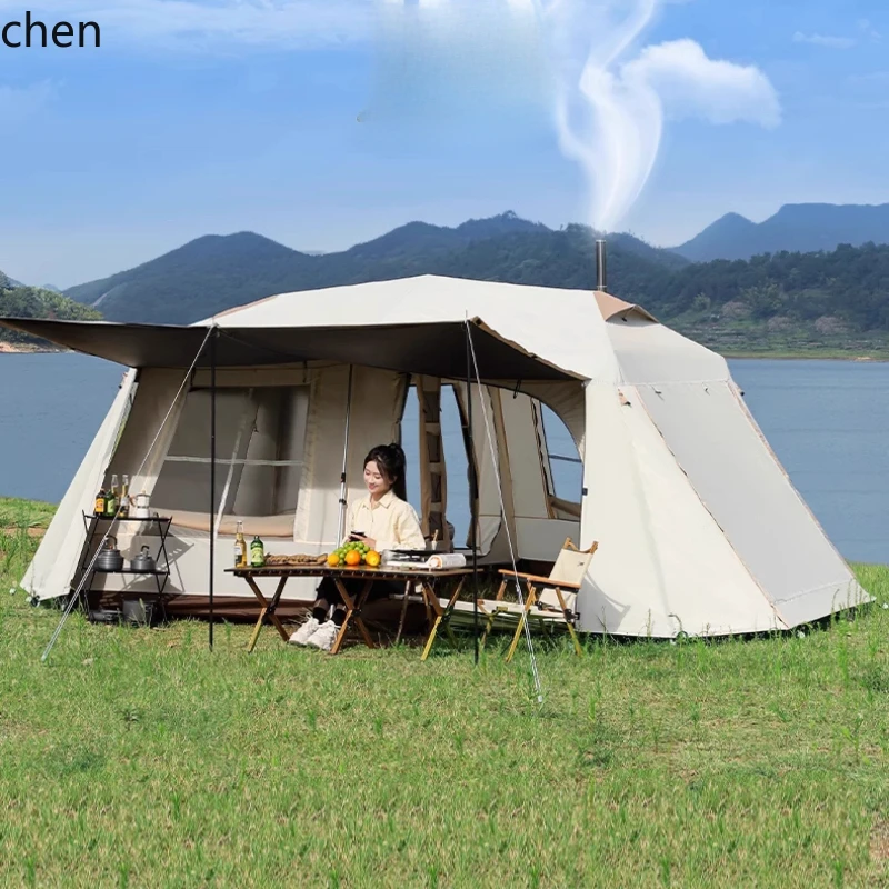 HXL automatic tent outdoor camping equipment sun protection rain protection two rooms one hall
HXL automatic tent outdoor camping equipment sun protection rain protection two rooms one hall